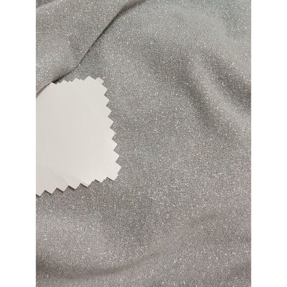 Express M Womens Top Silver Shimmer Scoop Neck Cami Stretch Adjustable Tank Chic - Picture 6 of 12